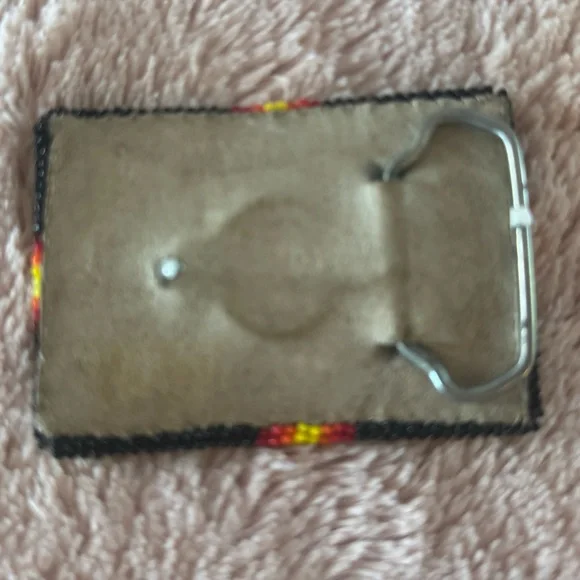 Vintage 1970’s Navajo Native American Hand Beaded Belt Buckle. - Picture 3 of 7